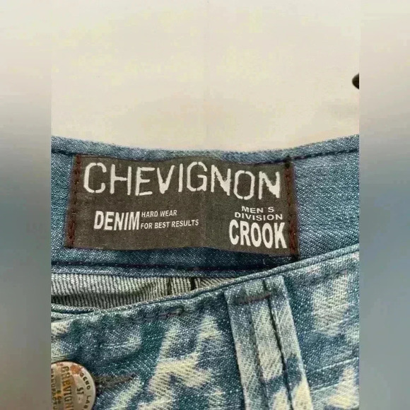 Chevignon Label Mens Blue Jeans CH 57 Patchwork Pockets Light Wash 36x32 street - Picture 4 of 9